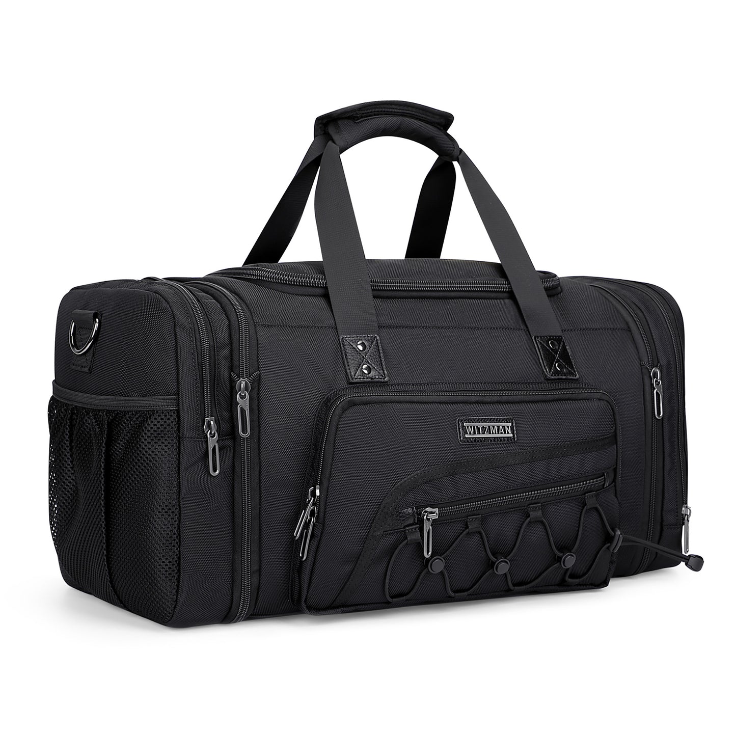 WITZMAN Duffle Bag for Men Nylon Large Gym Weekender Bag with Shoe Compartment Expandable Overnight Bag Carry on Bag (B695 )
