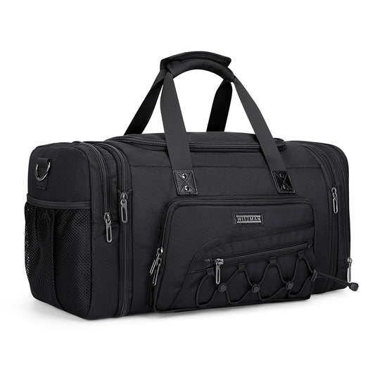 WITZMAN Duffle Bag for Men Nylon Large Gym Weekender Bag with Shoe Compartment Expandable Overnight Bag Carry on Bag (B695 )