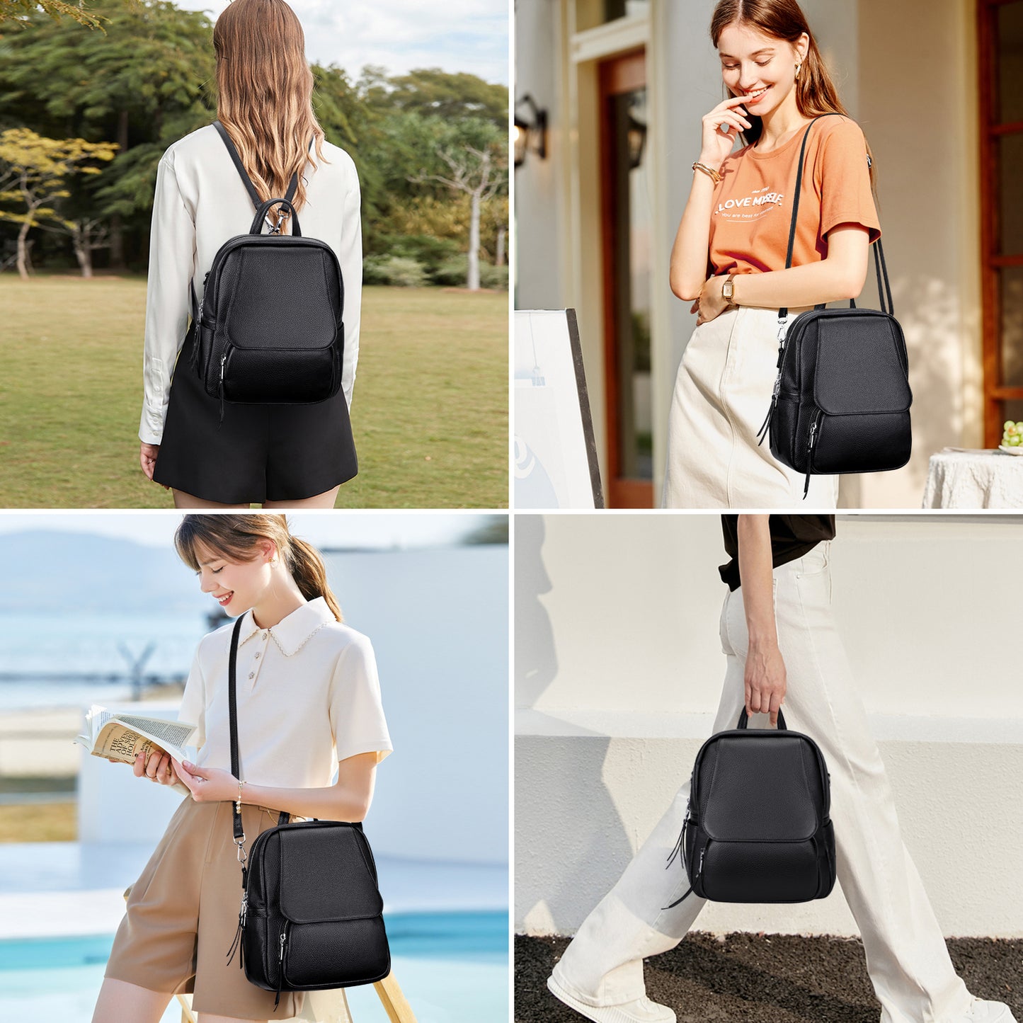 ALTOSY Small Genuine Leather Backpack