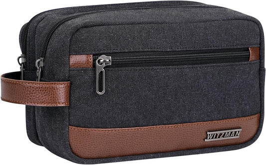 WITZMAN Canvas Toiletry Bag