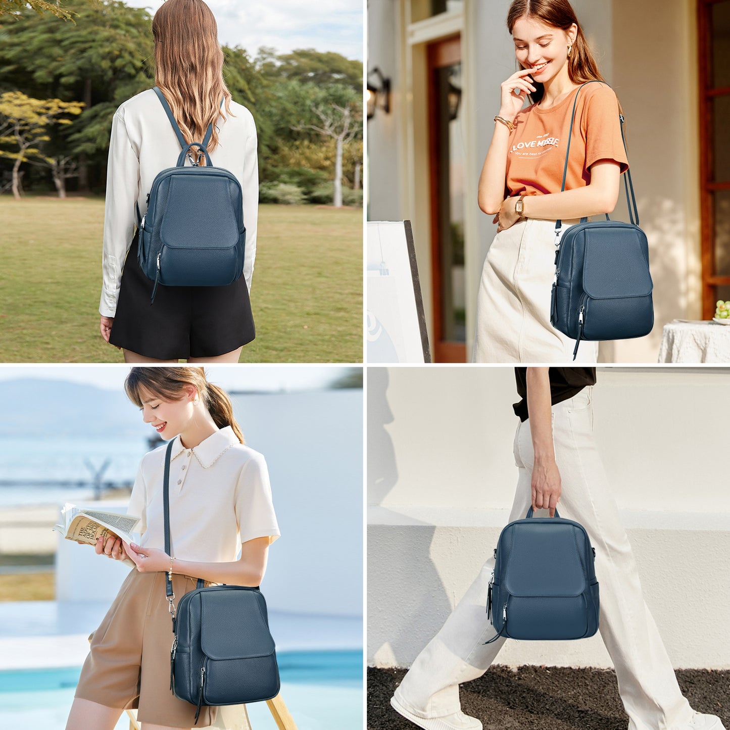 ALTOSY Small Genuine Leather Backpack