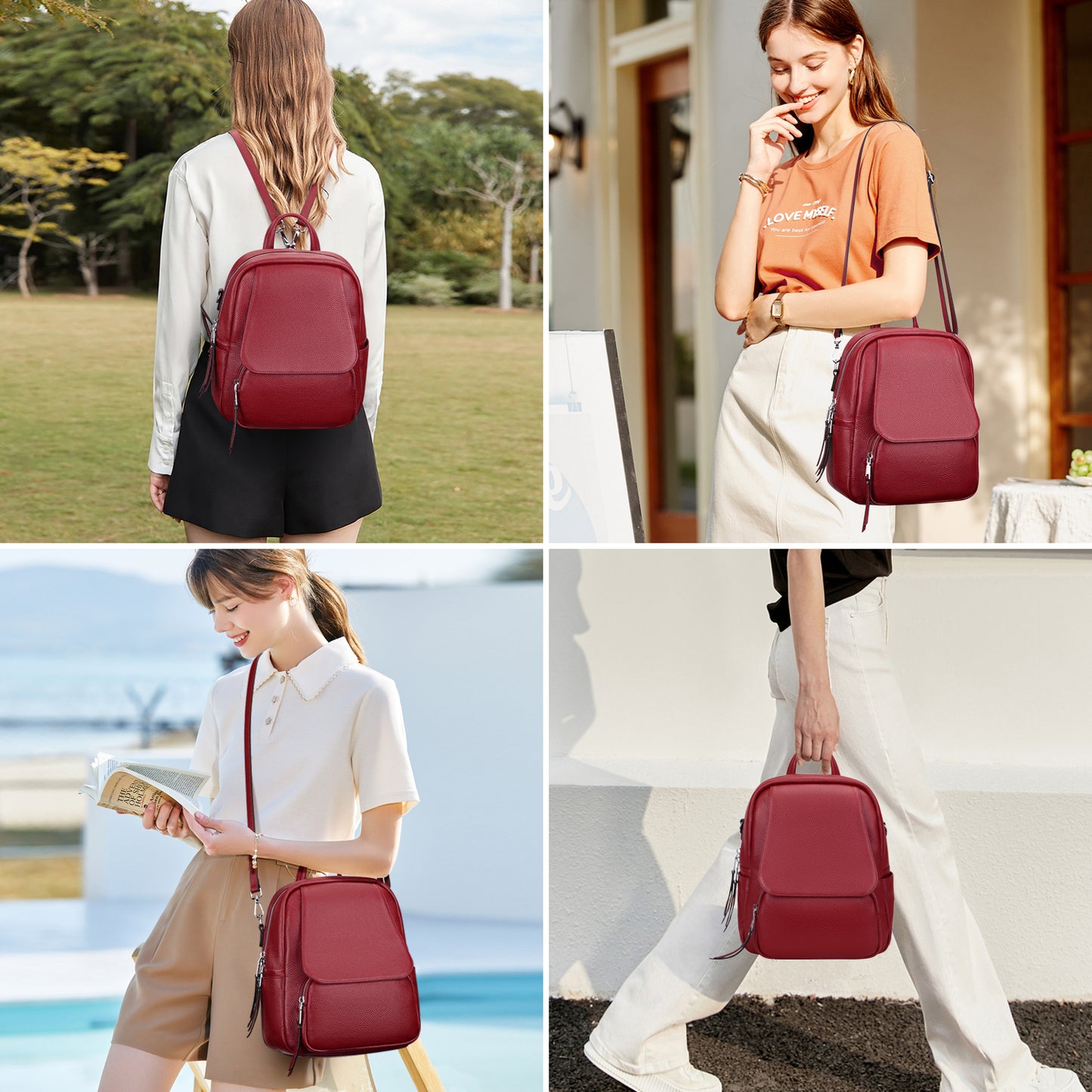 ALTOSY Small Genuine Leather Backpack