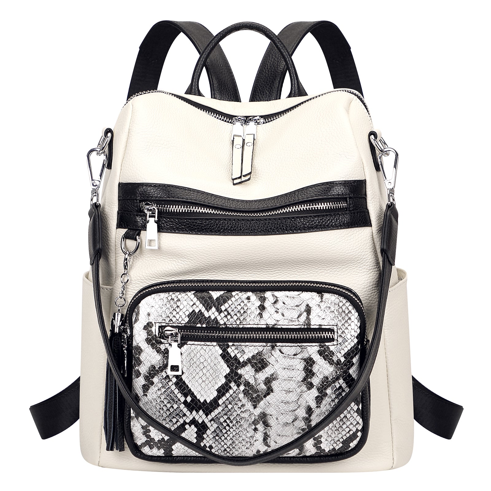 altosy leather backpack ALTOSY Genuine Leather Backpack Purse for Women Large Shoulder Bag With Laptop Compartment Multiple Pockets