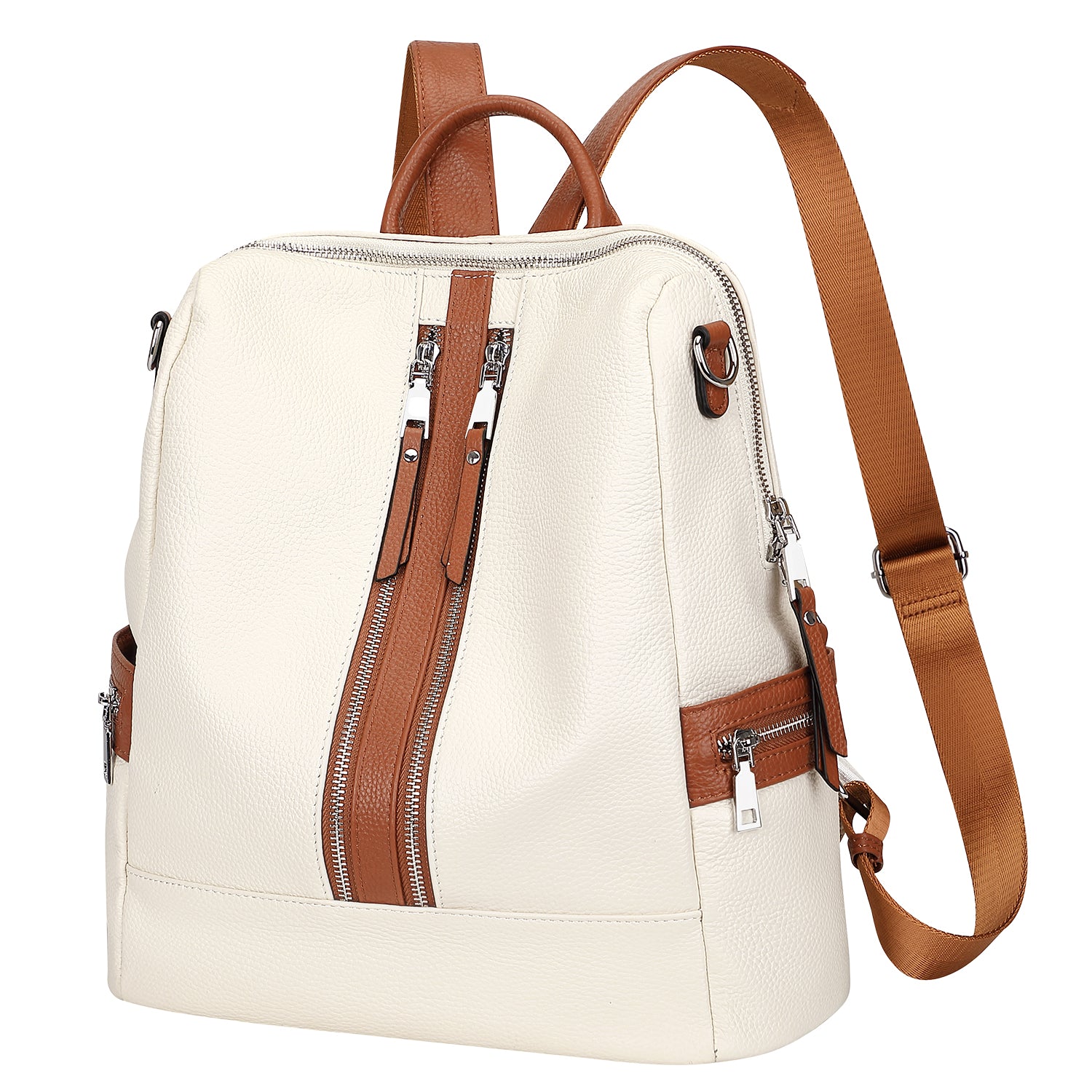 ALTOSY Genuine Leather Backpack Purse for Women Convertible Shoulder Bag Crossbody Bag with Laptop Compartment