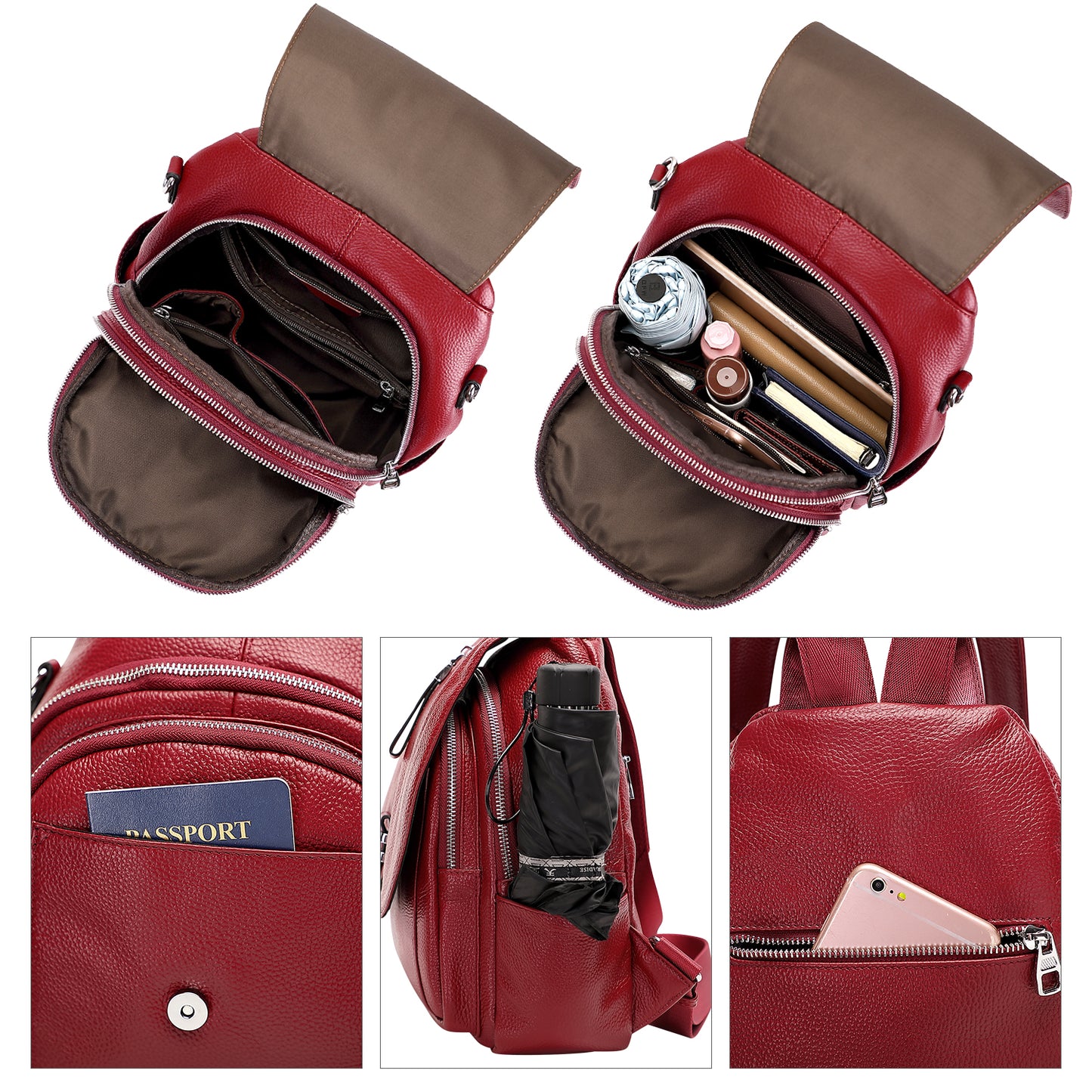 ALTOSY Backpack Purse with Flap