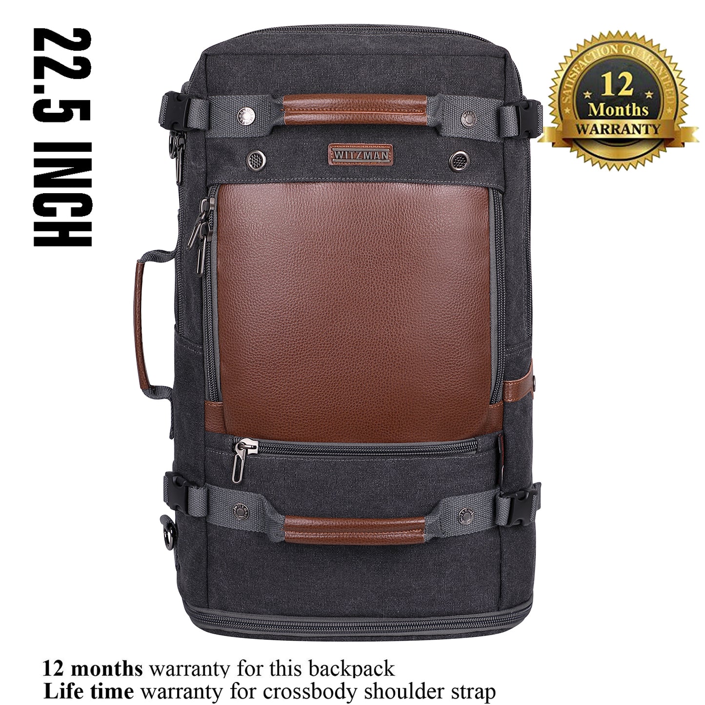 WITZMAN Canvas Travel Backpack