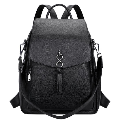 convertible backpack tote black cross body leather ALTOSY Women Leather Backpack Purse Fashion Convertible Ladies Shoulder Bag with Flap