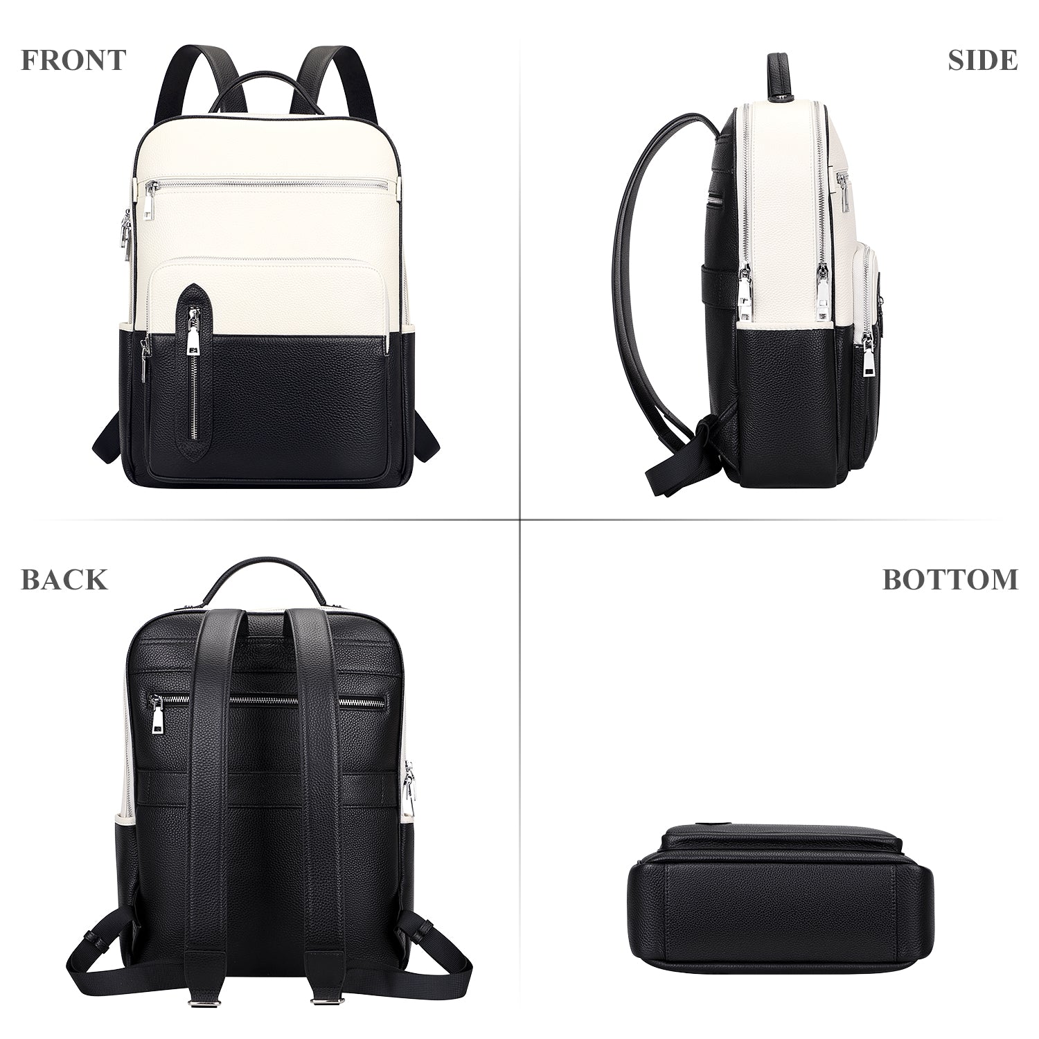 ALTOSY Genuine Leather Backpack Purse for Women Convertible Shoulder Bag Large Laptop Backpack Fits 14 Inch