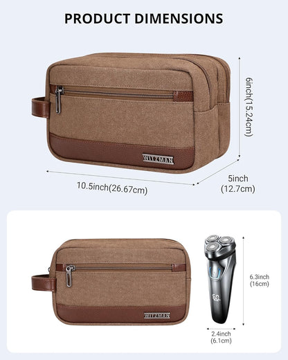 WITZMAN Canvas Toiletry Bag