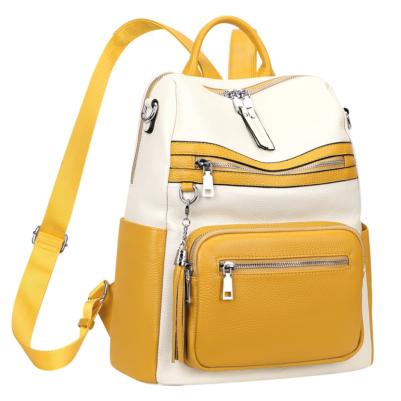 big leather backpack purse ALTOSY Genuine Leather Backpack Purse for Women Large Shoulder Bag With  Laptop Compartment Multiple Pockets