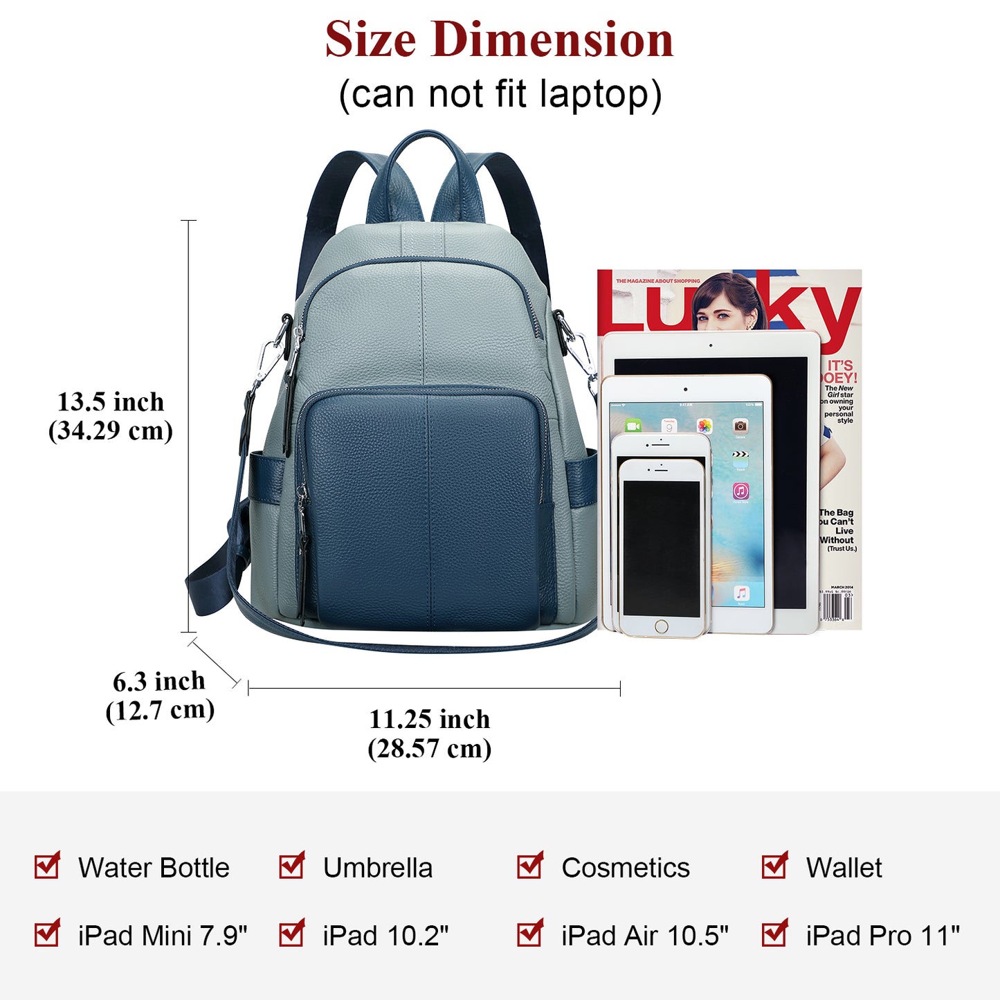 ALTOSY Leather Anti-theft Backpack