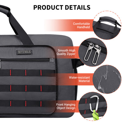 WITZMAN Foldable Duffle Bag for Travel 65L Lightweight Packable Duffel Bag with Shoes Compartment Overnight Bag for Men Women (B697)