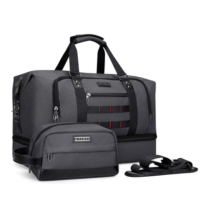 WITZMAN Travel Duffle Bags for Men Weekender Bags with Toiletry Bag Sets Carry On Overnight Bag 55L（B696 ）