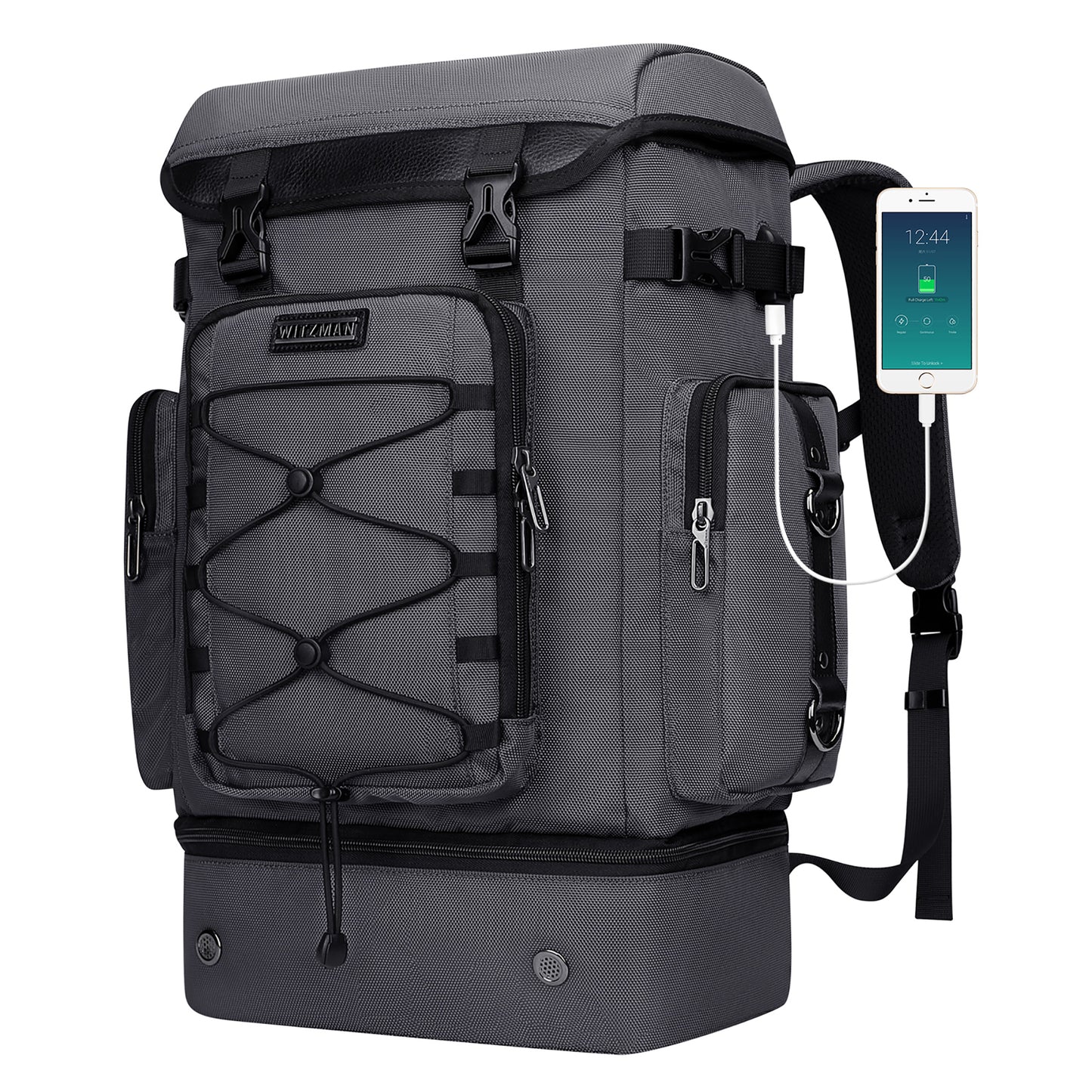 WITZMAN Travel Backpack for Men Women Carry on Bags for Airline Approved Convertible Duffle Luggage Backpack Shoe Compartment（B691 ）