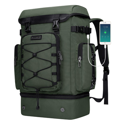 WITZMAN Travel Backpack for Men Women Carry on Bags for Airline Approved Convertible Duffle Luggage Backpack Shoe Compartment（B691 ）