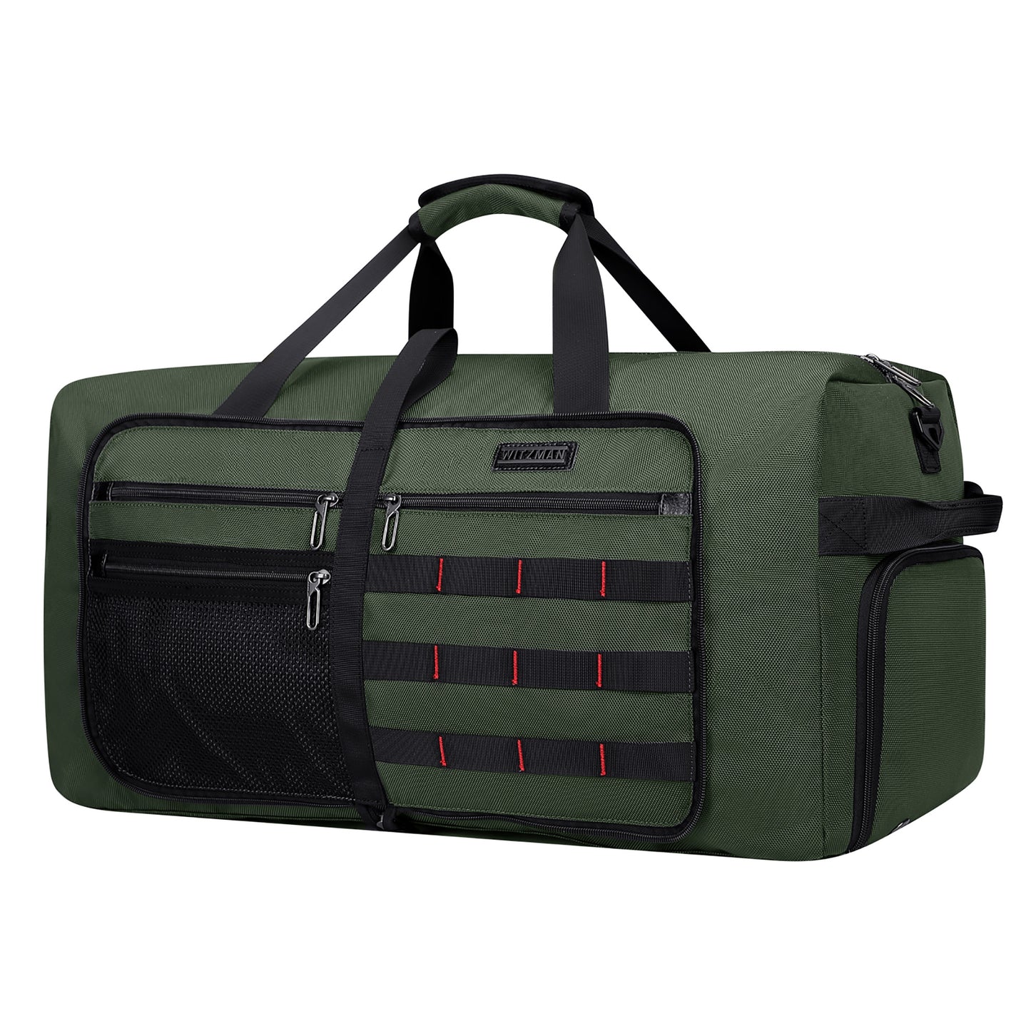 WITZMAN Foldable Duffle Bag for Travel 65L Lightweight Packable Duffel Bag with Shoes Compartment Overnight Bag for Men Women (B697)