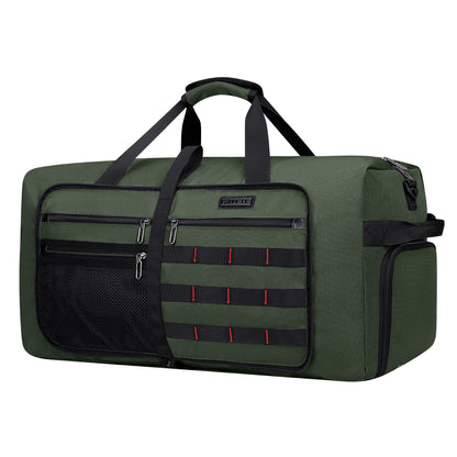 WITZMAN Foldable Duffle Bag for Travel 65L Lightweight Packable Duffel Bag with Shoes Compartment Overnight Bag for Men Women (B697)