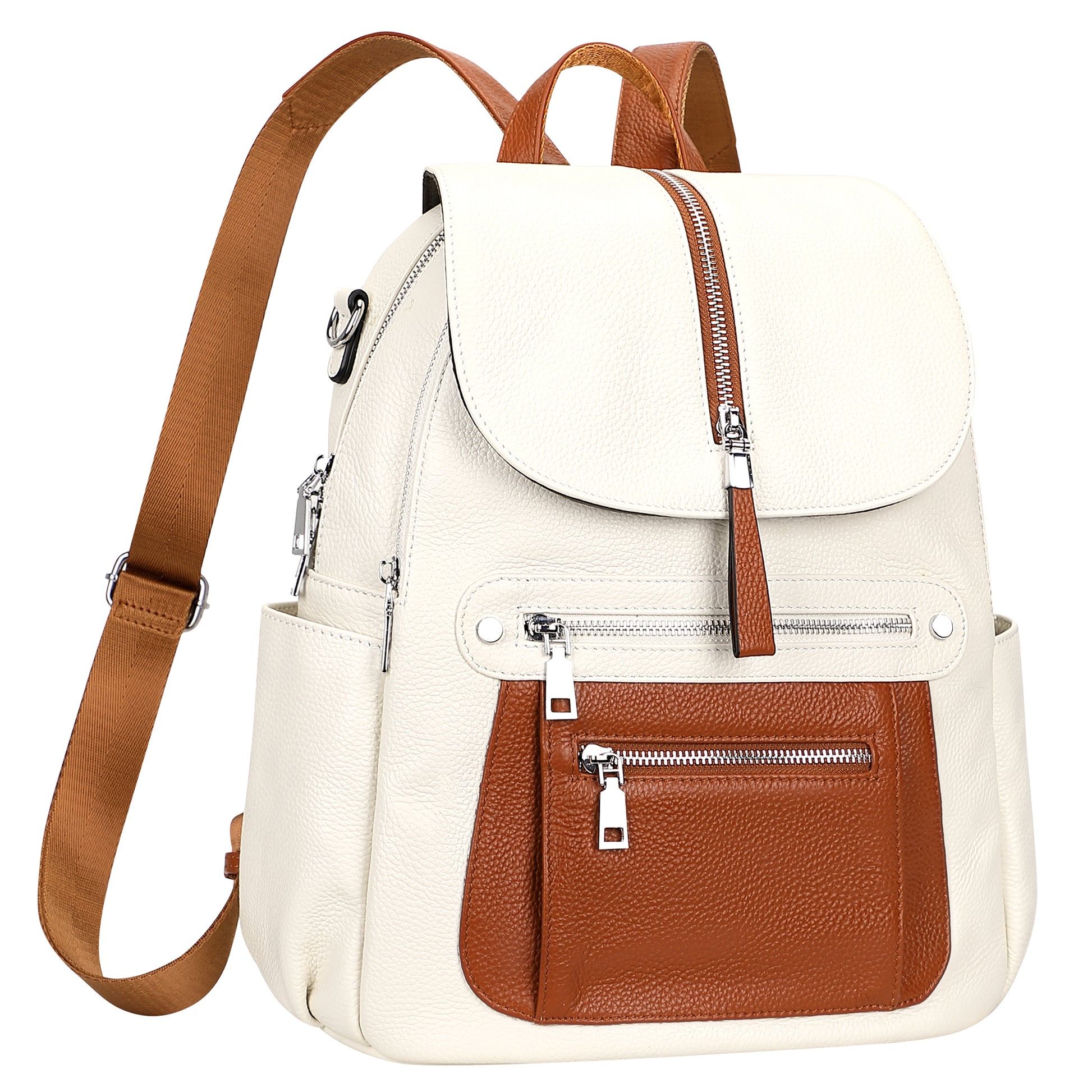 best ladies leather backpack purse ALTOSY Leather Backpack Purse for Women Fashion Casual Handbag with Multi Pockets and Flap