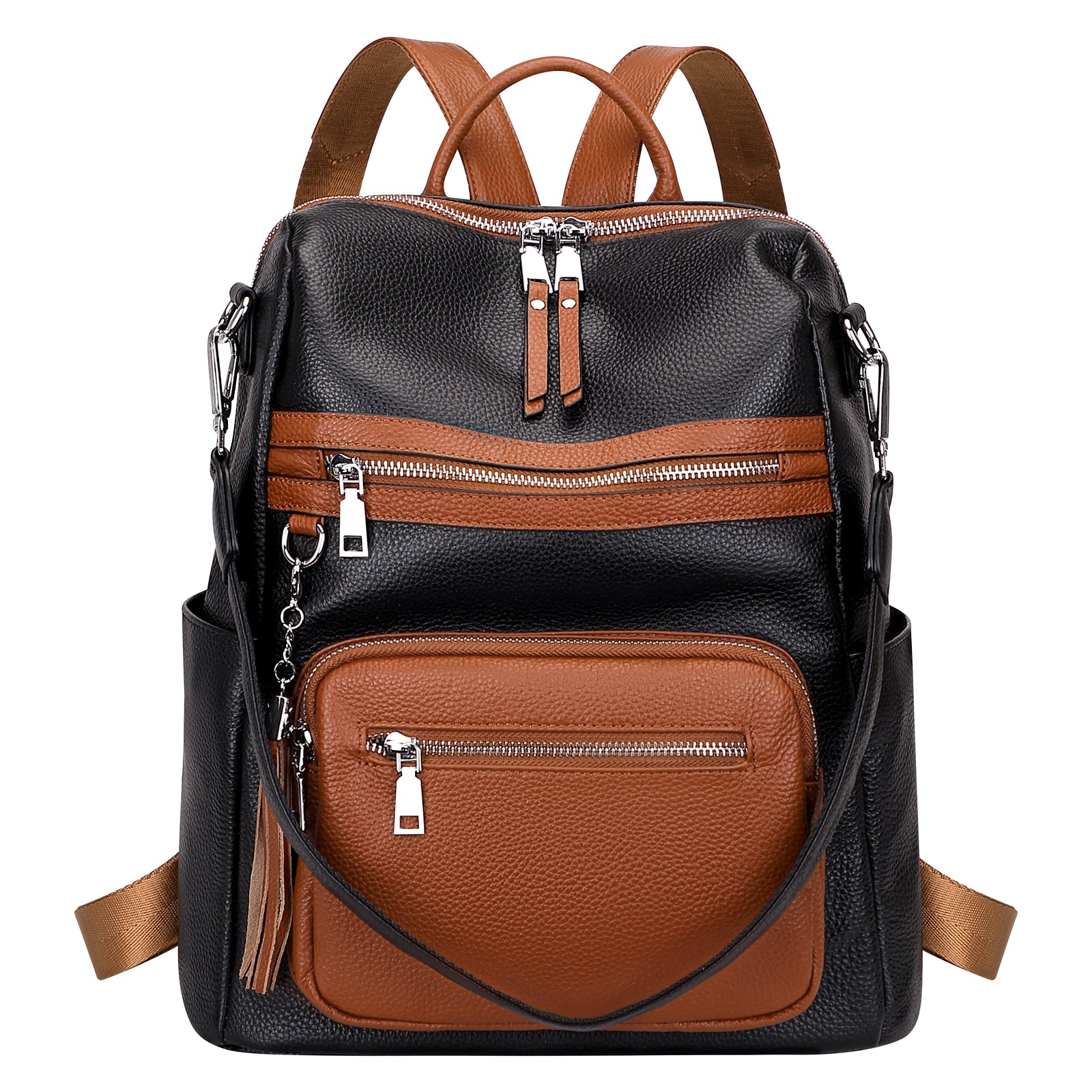 backpack shoulder bag leather ALTOSY Genuine Leather Backpack Purse for Women Large Shoulder Bag With Laptop Compartment Multiple Pockets