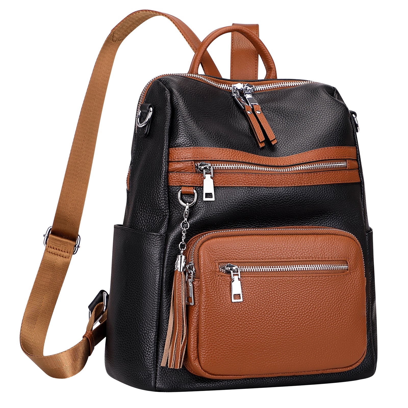 ALTOSY Genuine Leather Backpack Purse for Women Large Shoulder Bag With  Laptop Compartment Multiple Pockets