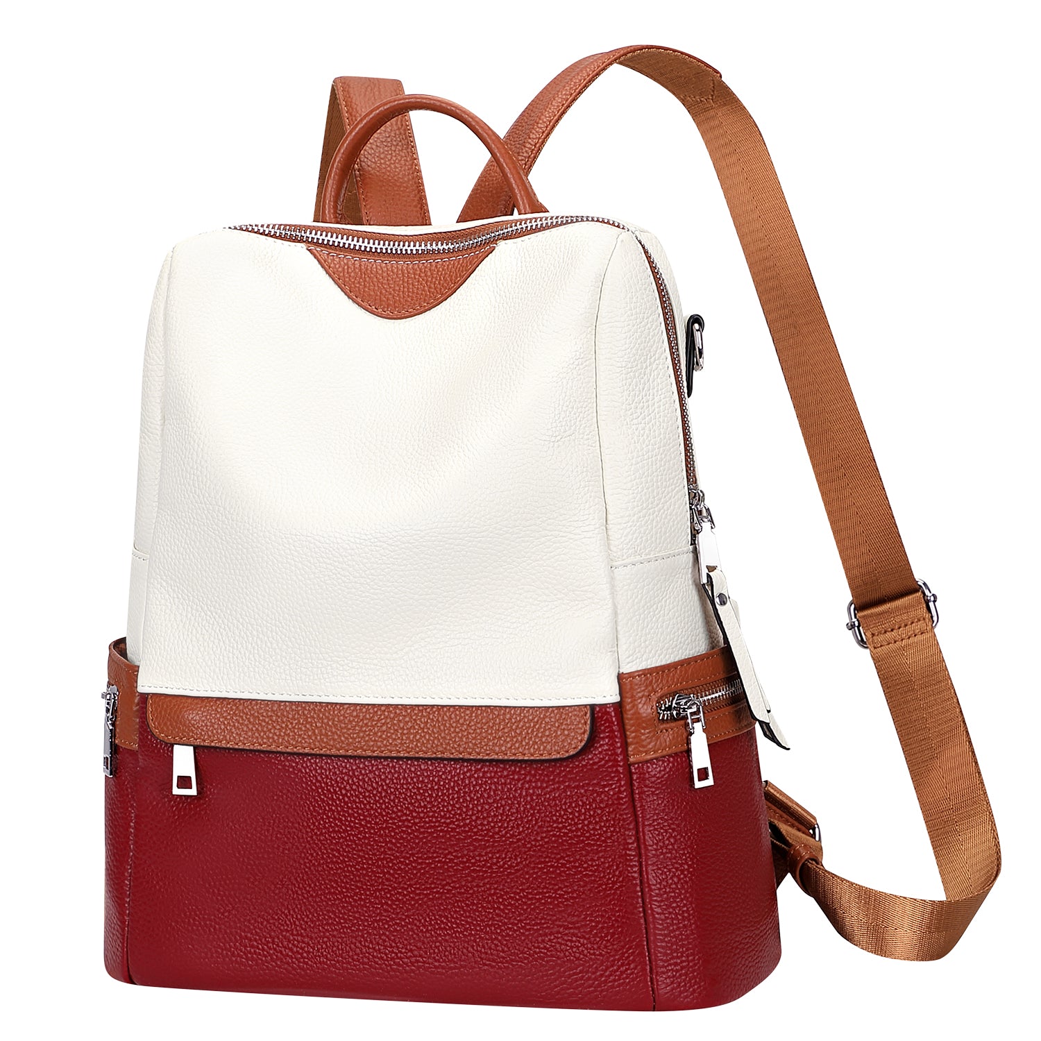 designer leather backpacks ALTOSY Leather Backpack for Women Elegant Genuine Backpack Purse Ladies Leather Shoulderbag