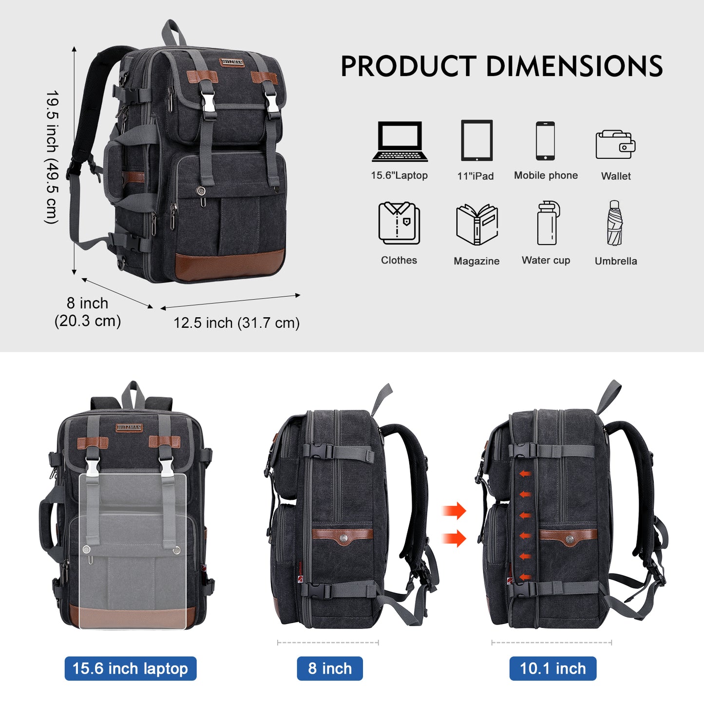 WITZMAN Laptop Business Backpack