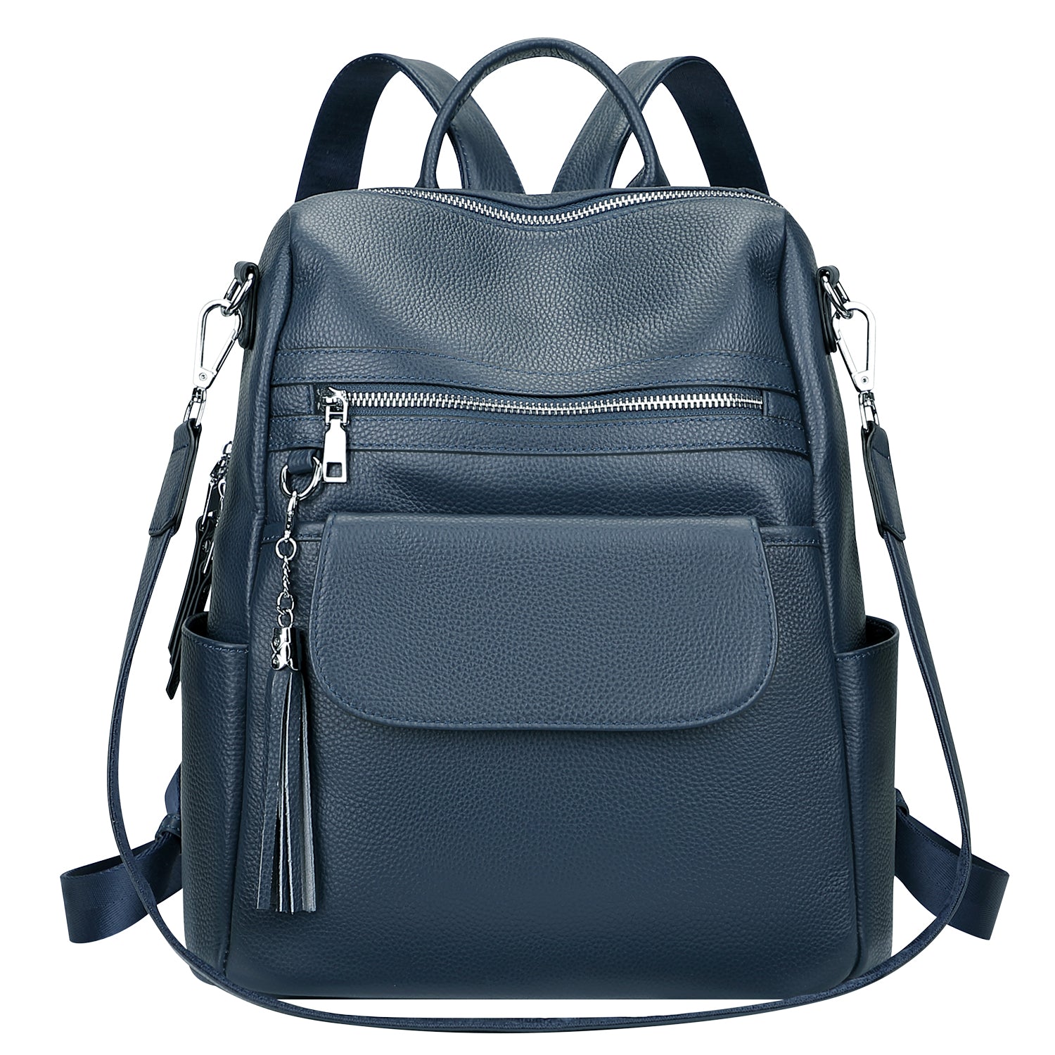 ALTOSY Leather Backpack Purse Indigo Blue - Main Image