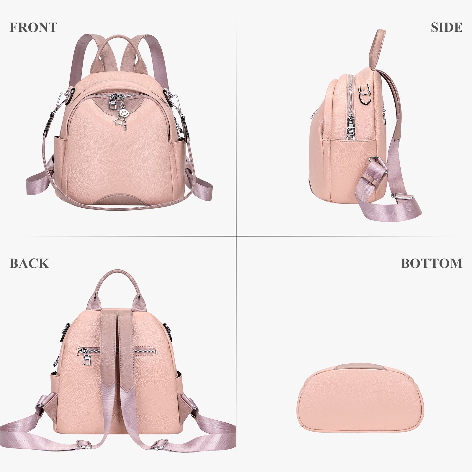 Mini Backpack PurseSoft Genuine Leather Backpack for Women Small Convertible Backpack Purse Shoulder Bag for Ladies – ALTOSY