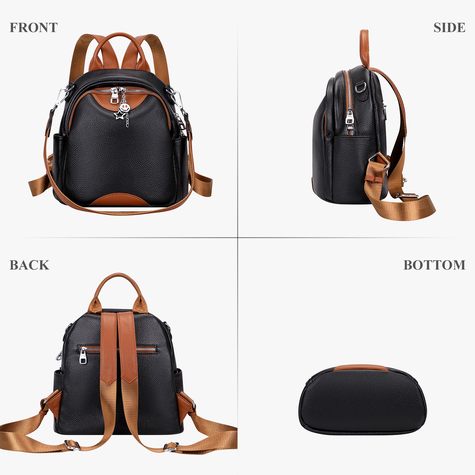 Mini Backpack PurseSoft Genuine Leather Backpack for Women Small Convertible Backpack Purse Shoulder Bag for Ladies – ALTOSY