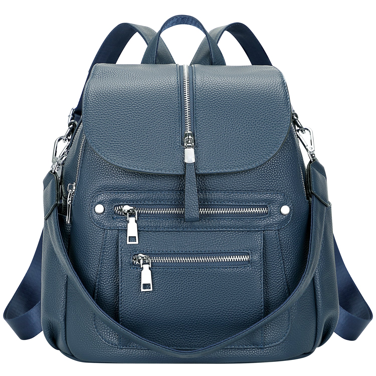 ALTOSY Women Leather Backpack with Flap