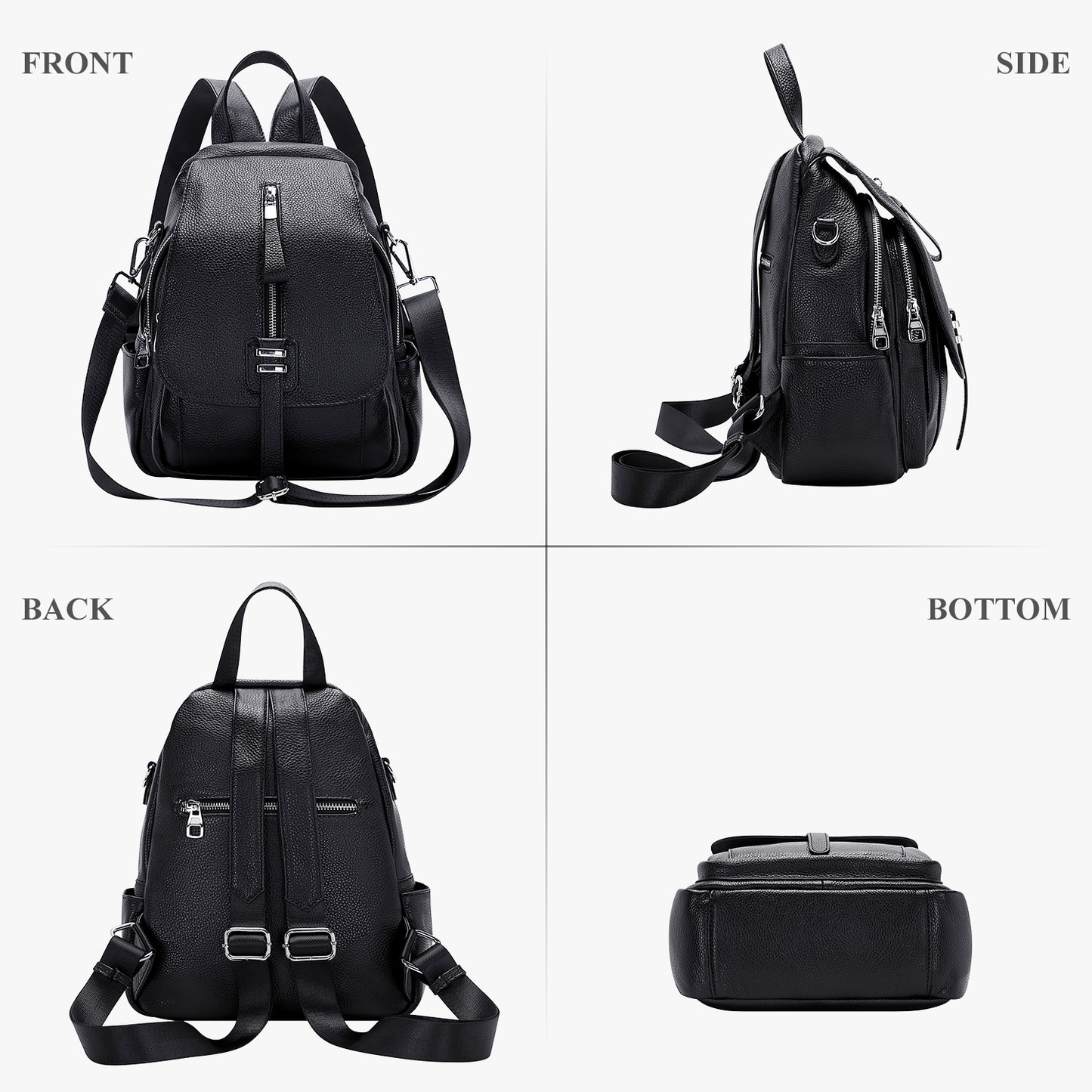 ALTOSY Backpack Purse with Flap