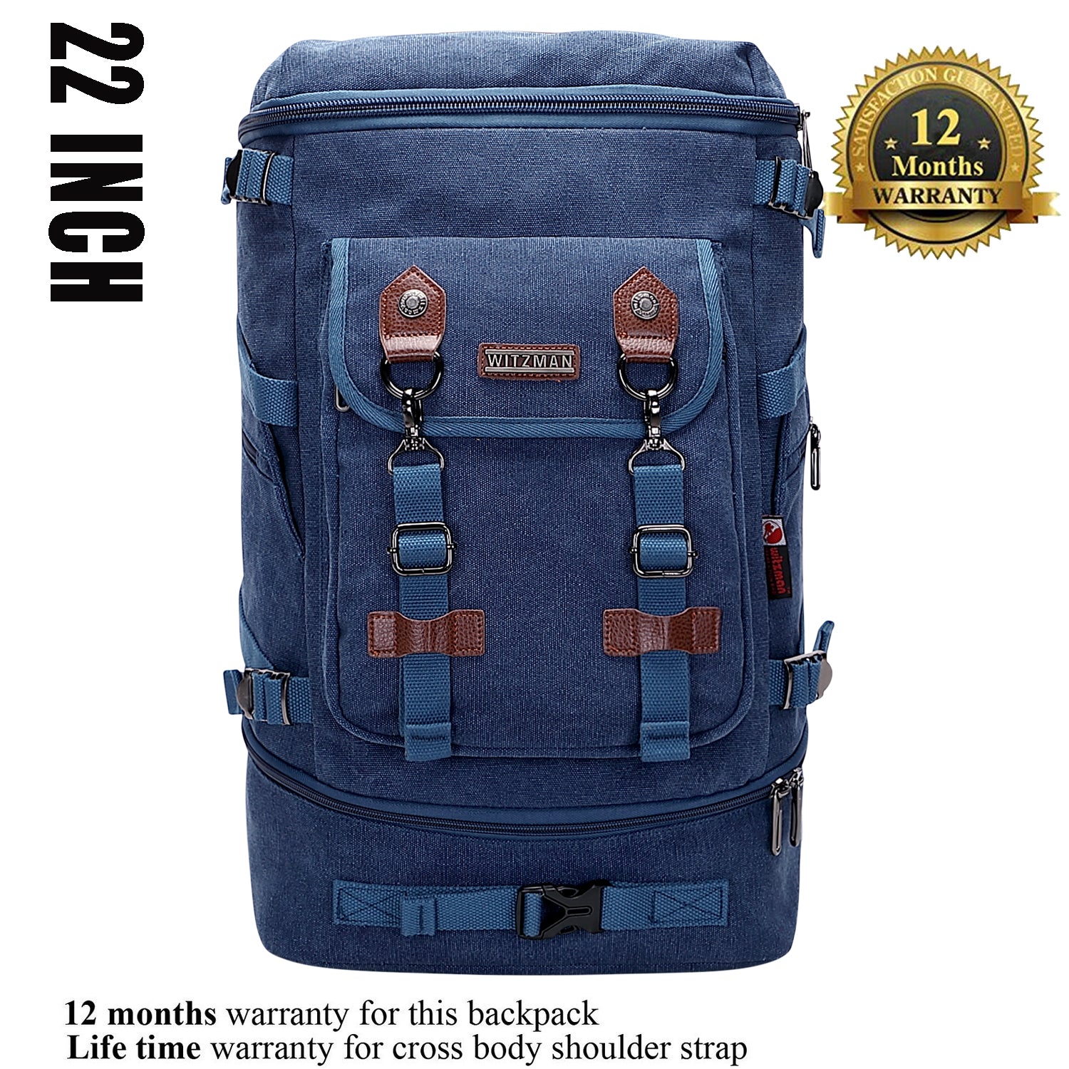 WITZMAN Travel Backpack for Men Women Canvas Backpack Carry on Luggage Rucksack Convertible Duffel Bag Large – ALTOSY WITZMAN Travel Backpack for Men Women Canvas Backpack Carry on Luggage Rucksack Convertible Duffel Bag Large – ALTOSY
