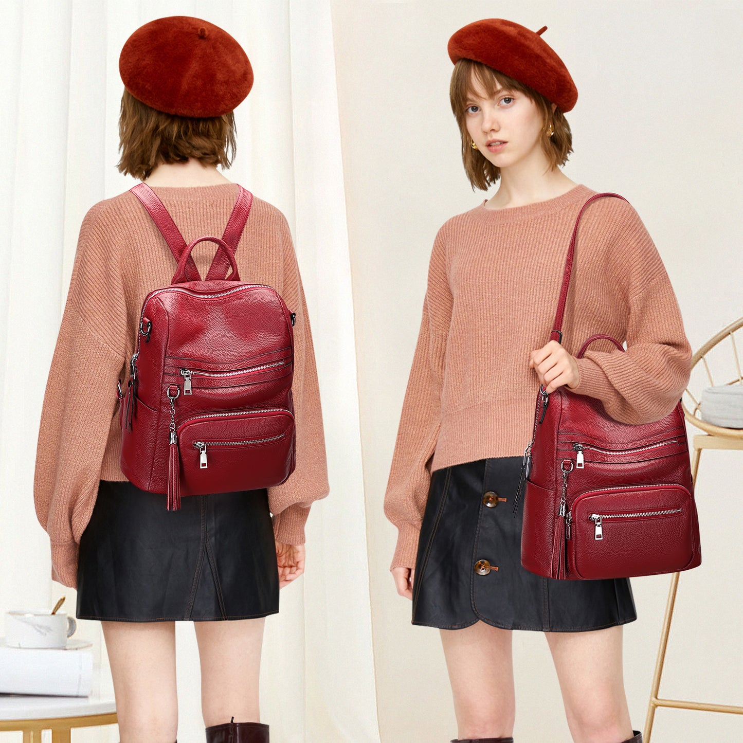 ALTOSY Laptop Leather Backpack