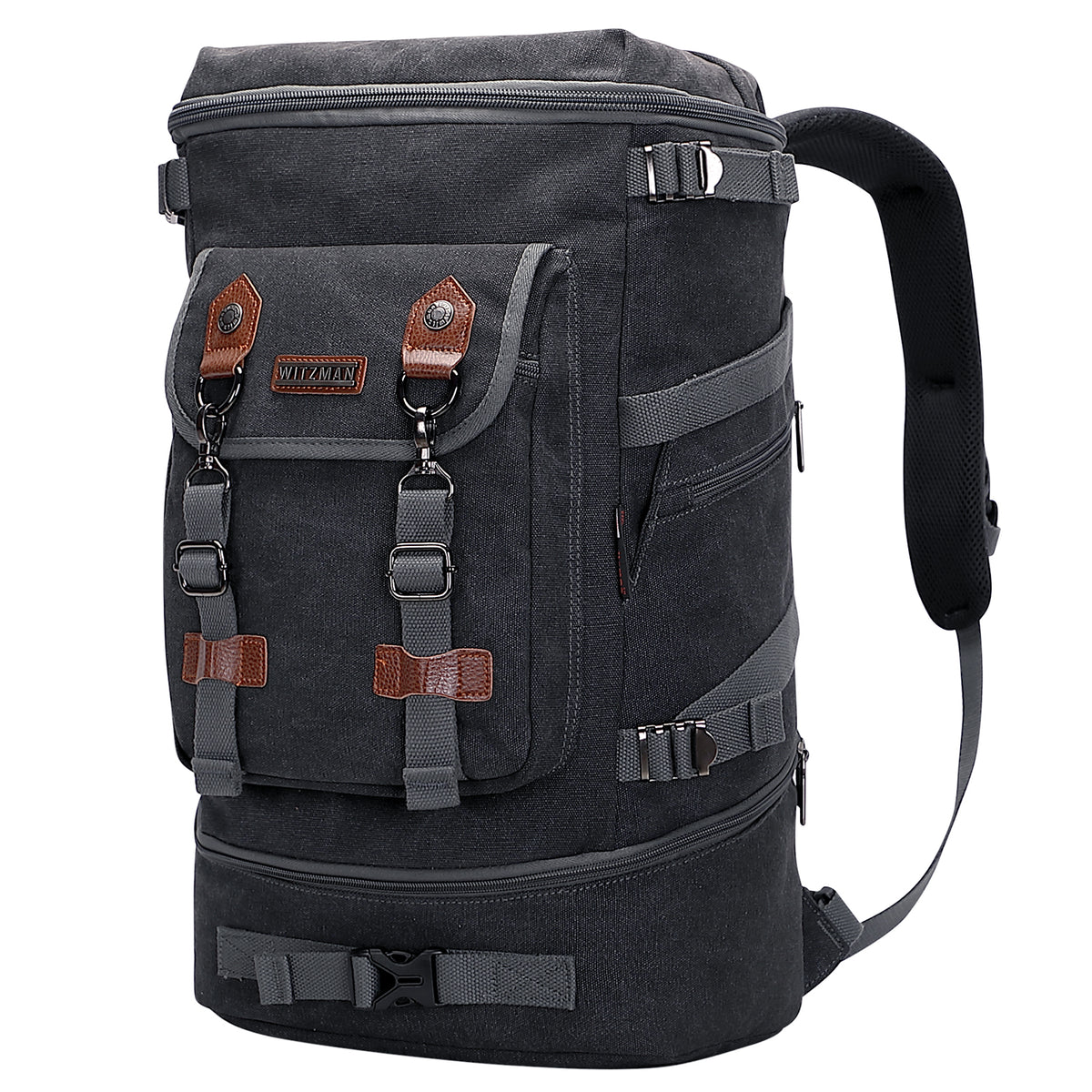 WITZMAN Travel Backpack for Men Women Canvas Backpack Carry on 