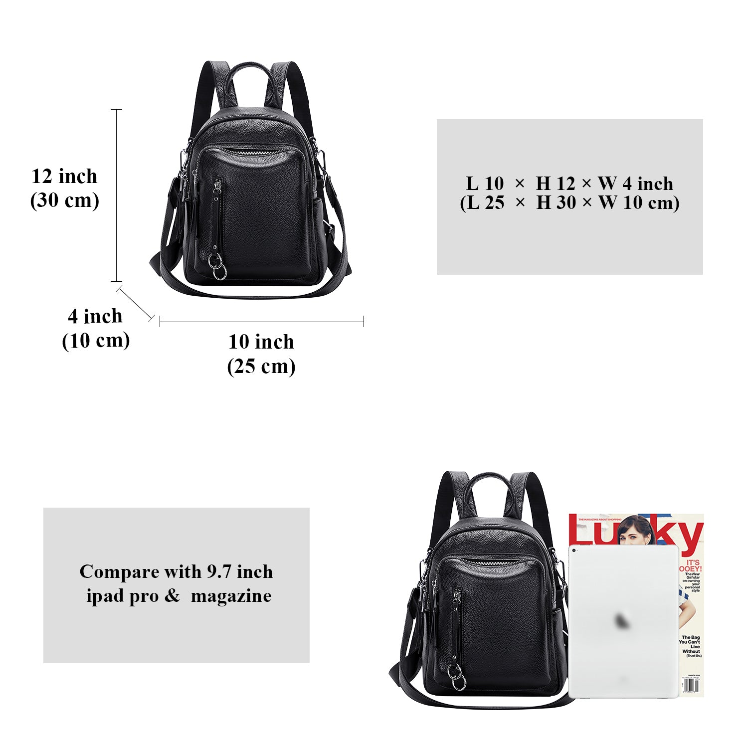 ALTOSY Fashion Genuine Leather Backpack Purse for Women Shoulder Bag Casual Daypack Small ALTOSY Fashion Genuine Leather Backpack Purse for Women Shoulder Bag Casual Daypack Small