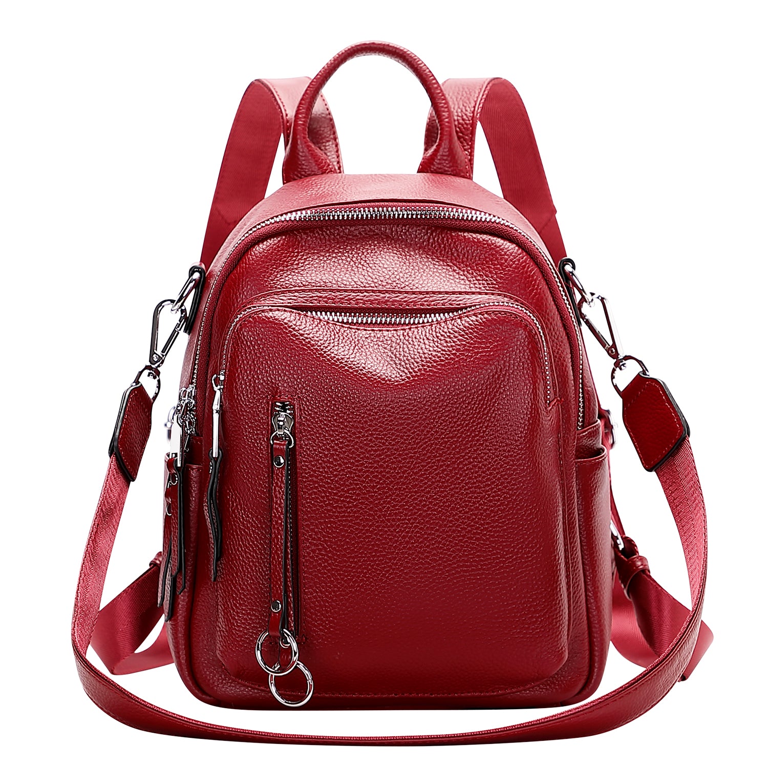 ALTOSY Small Backpack Purse Wine Red - Main Image