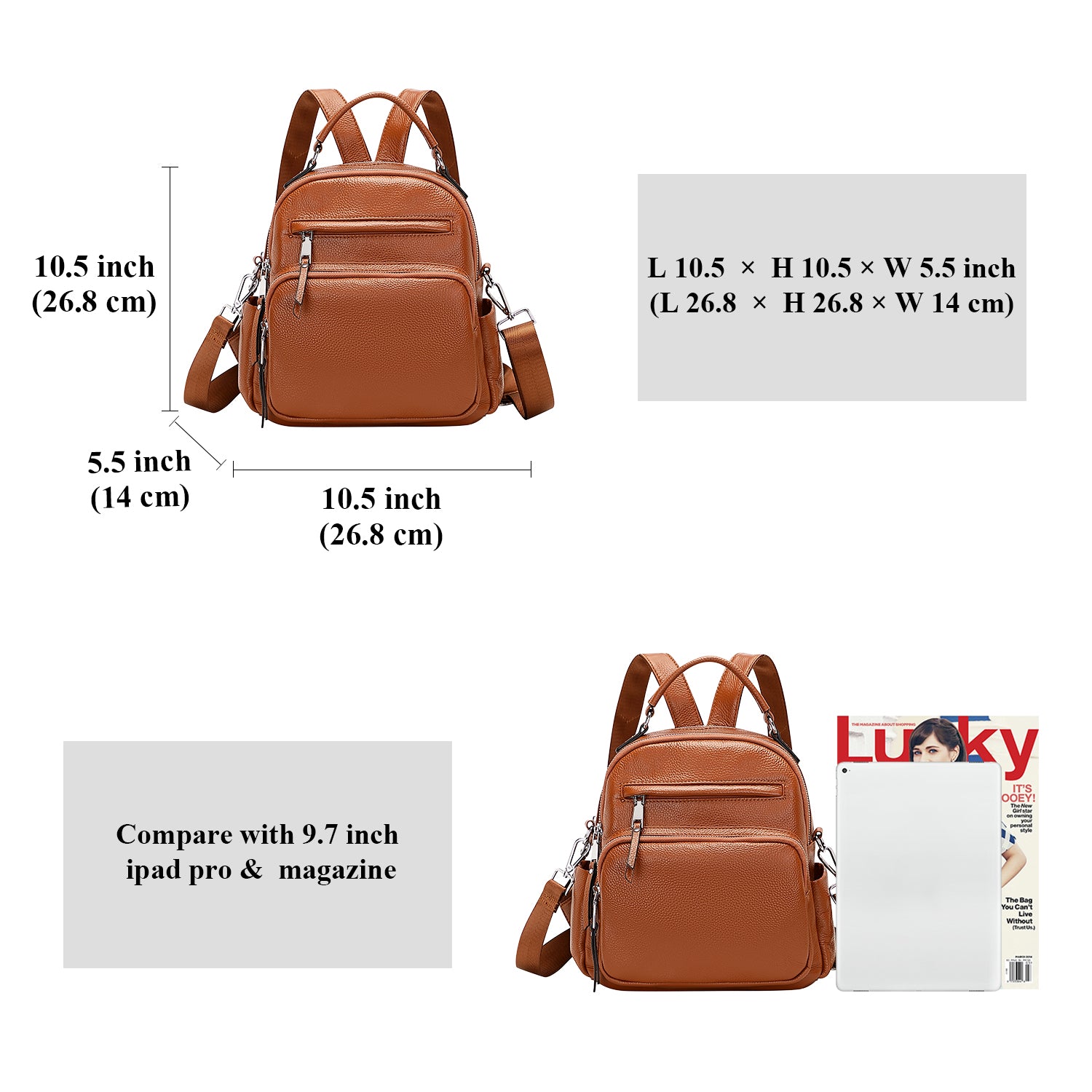 ALTOSY Genuine Leather Backpack for Women Small Convertible Backpack Purse Ladies Shoulder Bag 4 in 1 to Carry ALTOSY Genuine Leather Backpack for Women Small Convertible Backpack Purse Ladies Shoulder Bag 4 in 1 to Carry