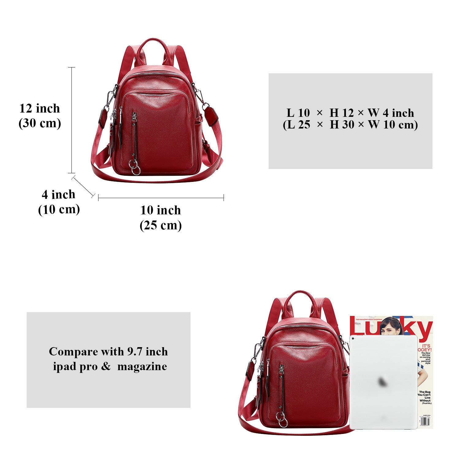 ALTOSY Fashion Genuine Leather Backpack Purse for Women Shoulder Bag Casual Daypack Small ALTOSY Fashion Genuine Leather Backpack Purse for Women Shoulder Bag Casual Daypack Small