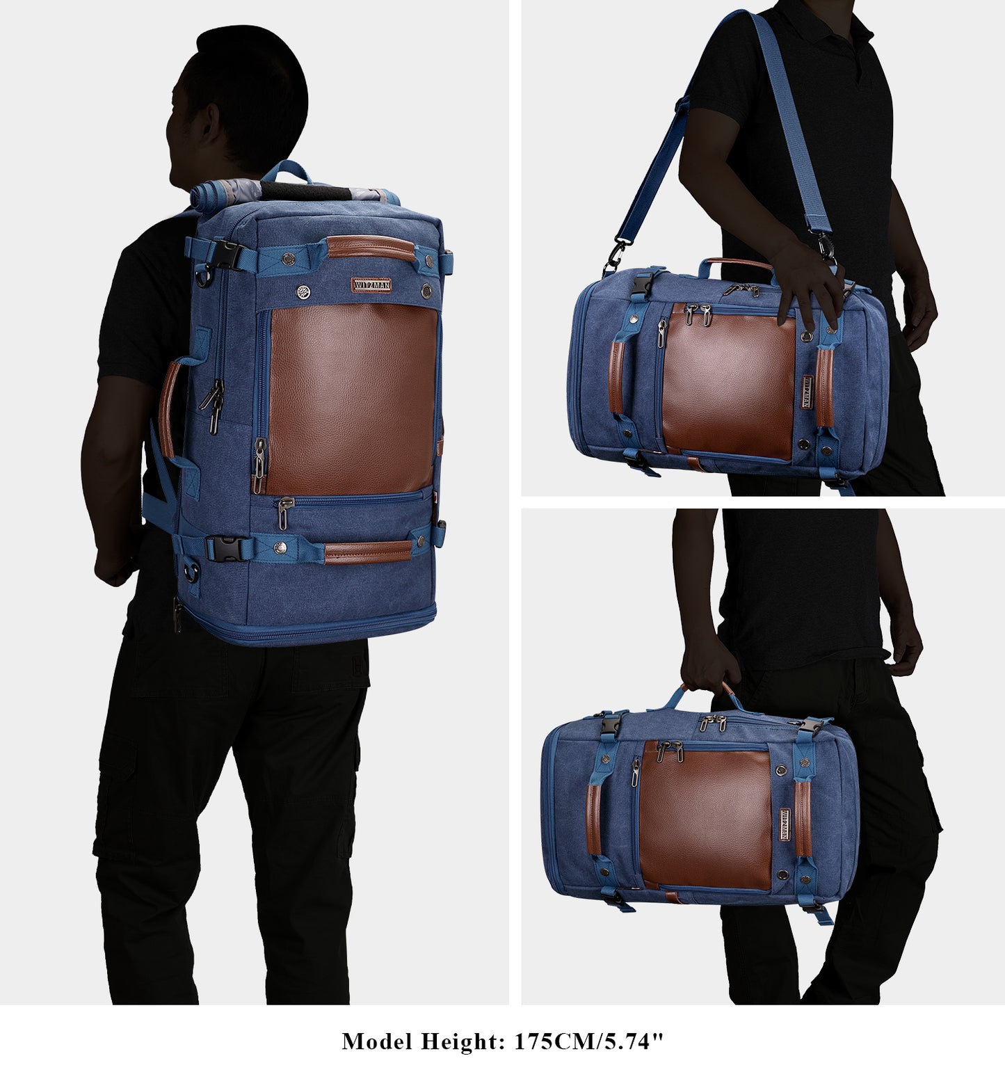 WITZMAN Canvas Travel Backpack