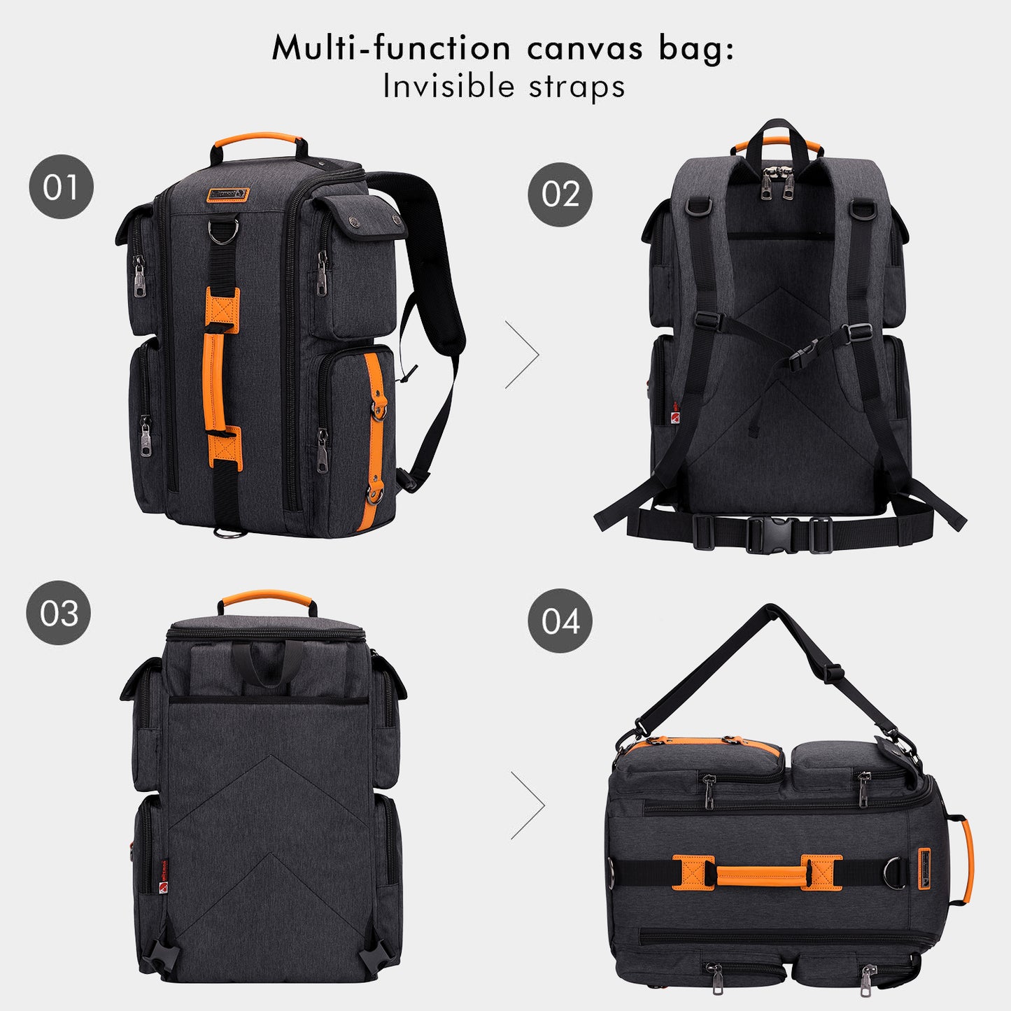 WITZMAN Nylon Travel Laptop Backpack
